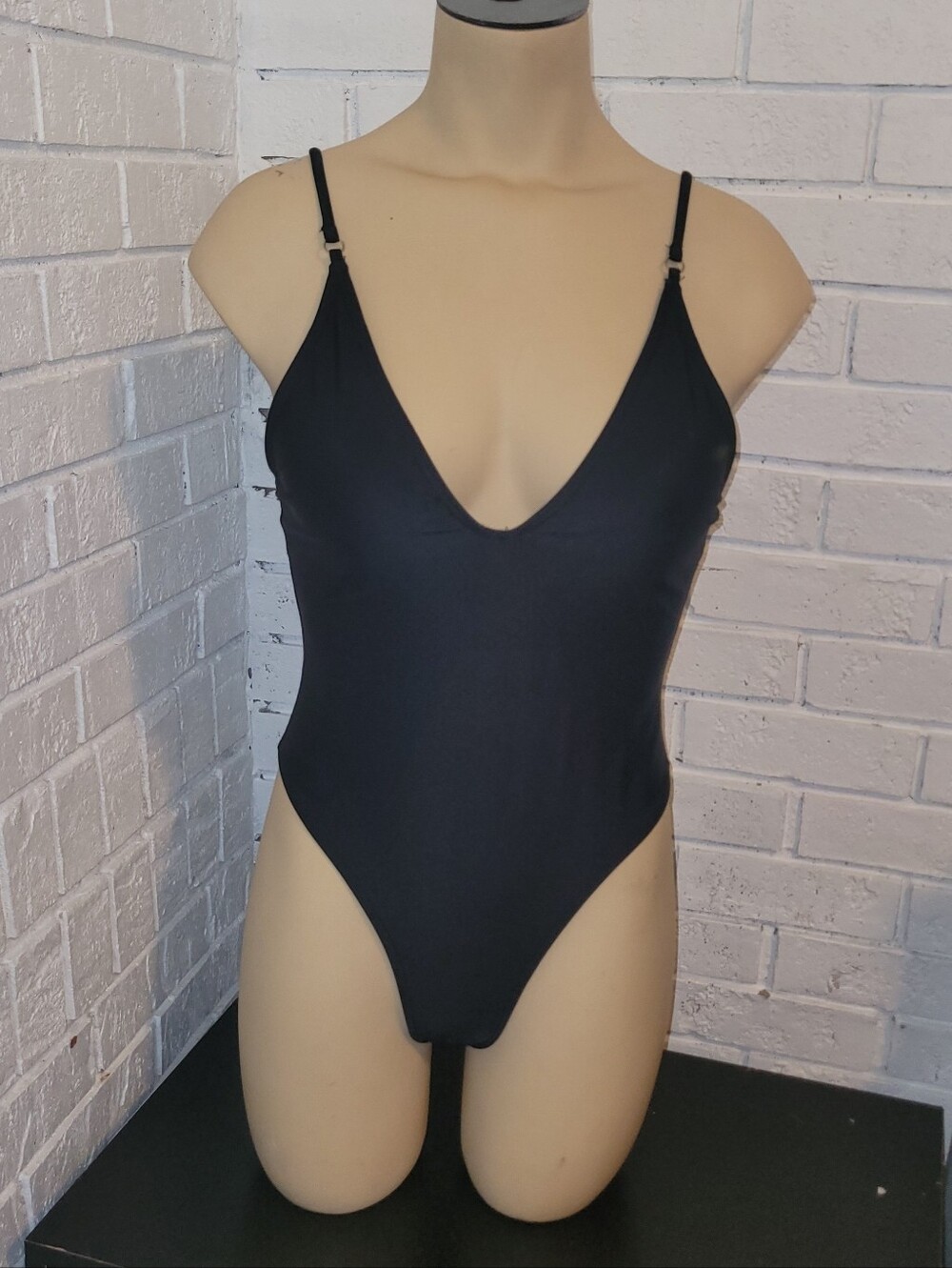 Hyperfire Black V-Neck One Piece Swimsuit - Size S (New with Tags)